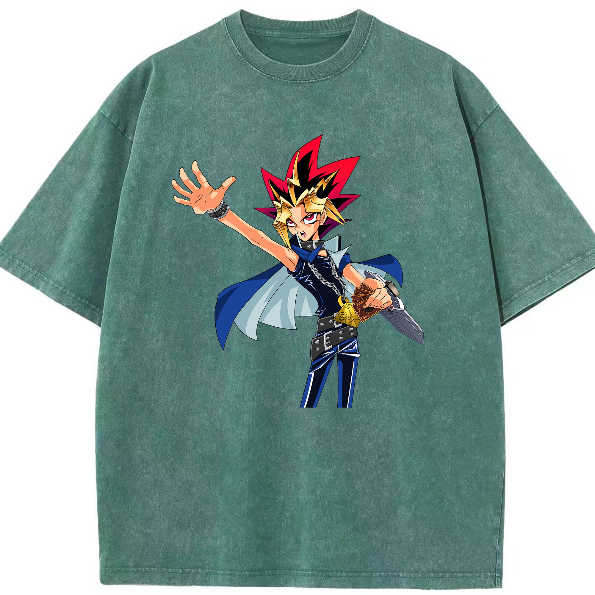 （画像用） 遊☆戯☆王 Yu-Gi-Oh! 綿100% ヴィンテージ風 半袖Tシャツ（フロントプリント）